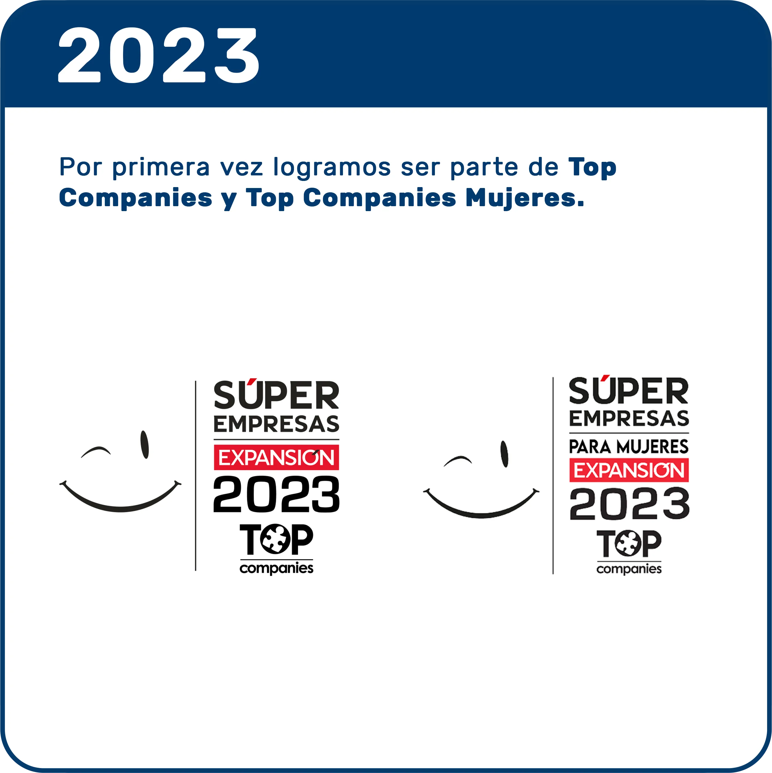 Reconocimientos de Recurso Confiable en 2013: e+e, Top Companies y Top Companies Mujeres.